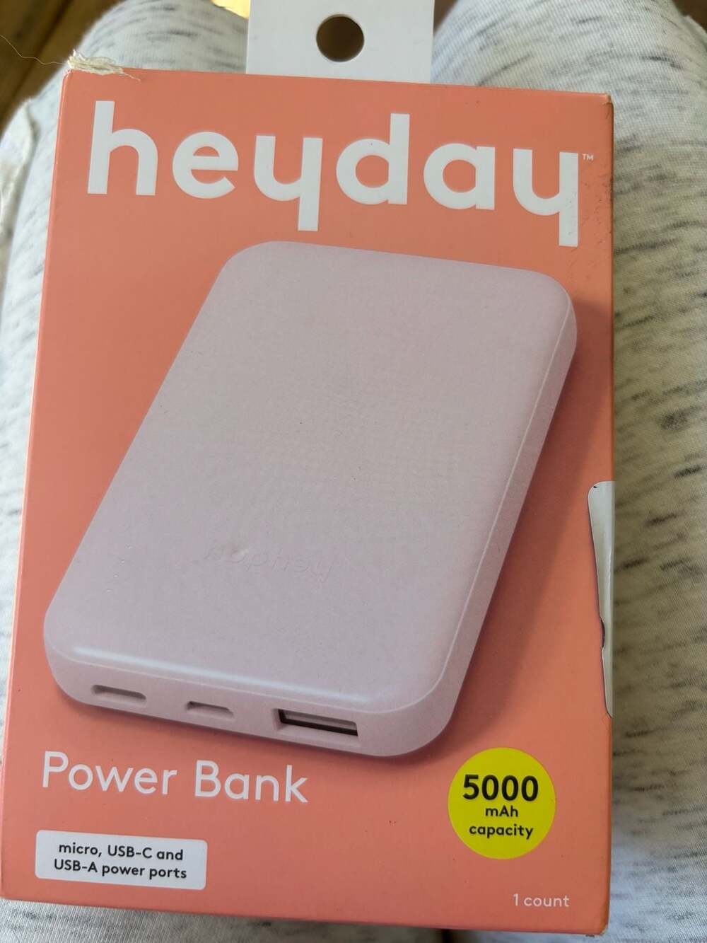 Heyday 5000 mAh Power Bank Pastel Pink